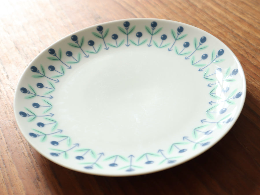 Upsala Ekeby ケーキプレート〈青い花〉②