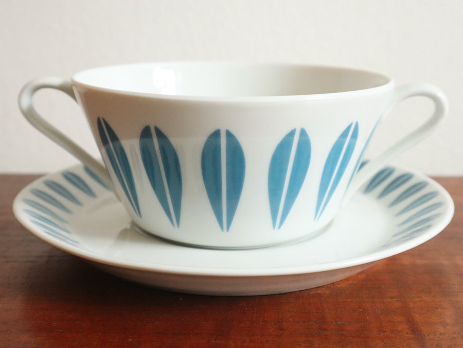 Lyngby ロータス スープカップ ブルー ①
