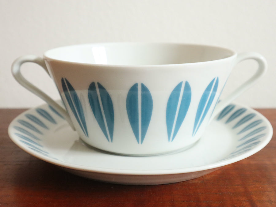 Lyngby ロータス スープカップ ブルー ①