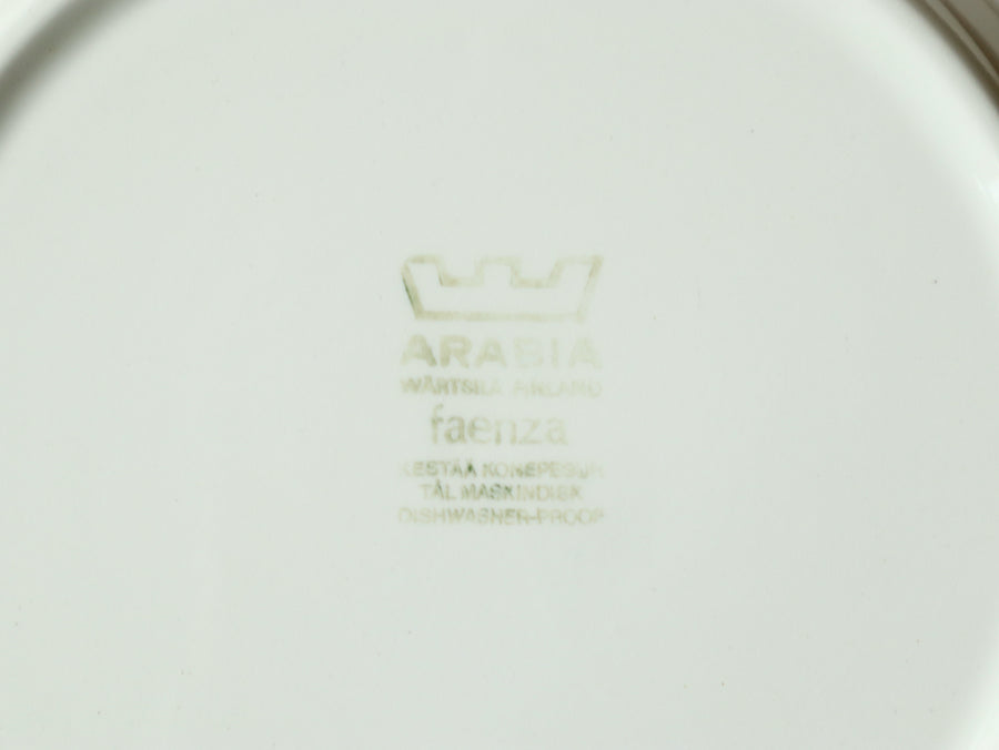 Arabia ファエンツァ ランチプレート〈ブラウン〉